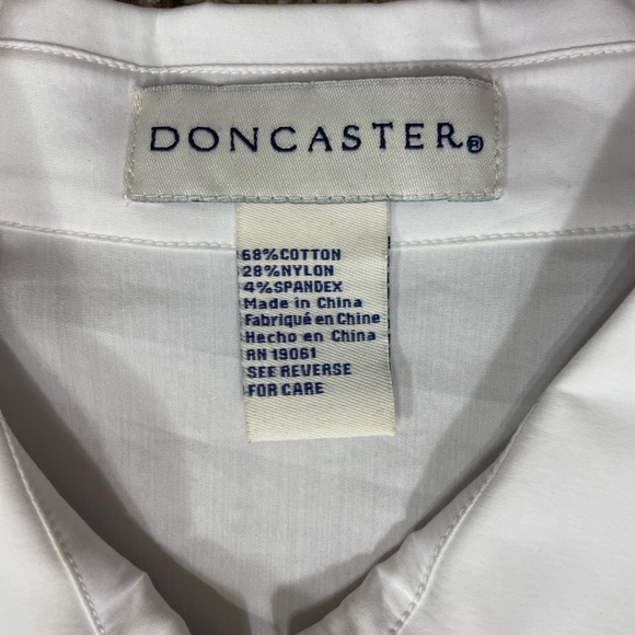 Doncaster White Ruched Long Sleeve Blouse (TSE) - Picture 7 of 10